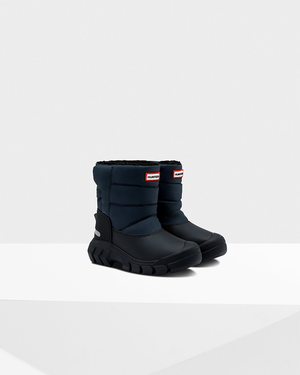 Kids Snow Boots - Hunter Original Little Insulated (17QEDAHWJ) - Navy/Black